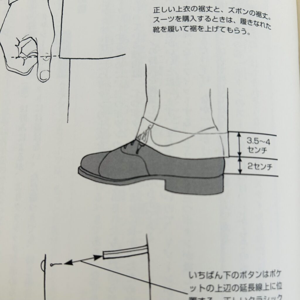 ストア 靴のかかとに裾が入る